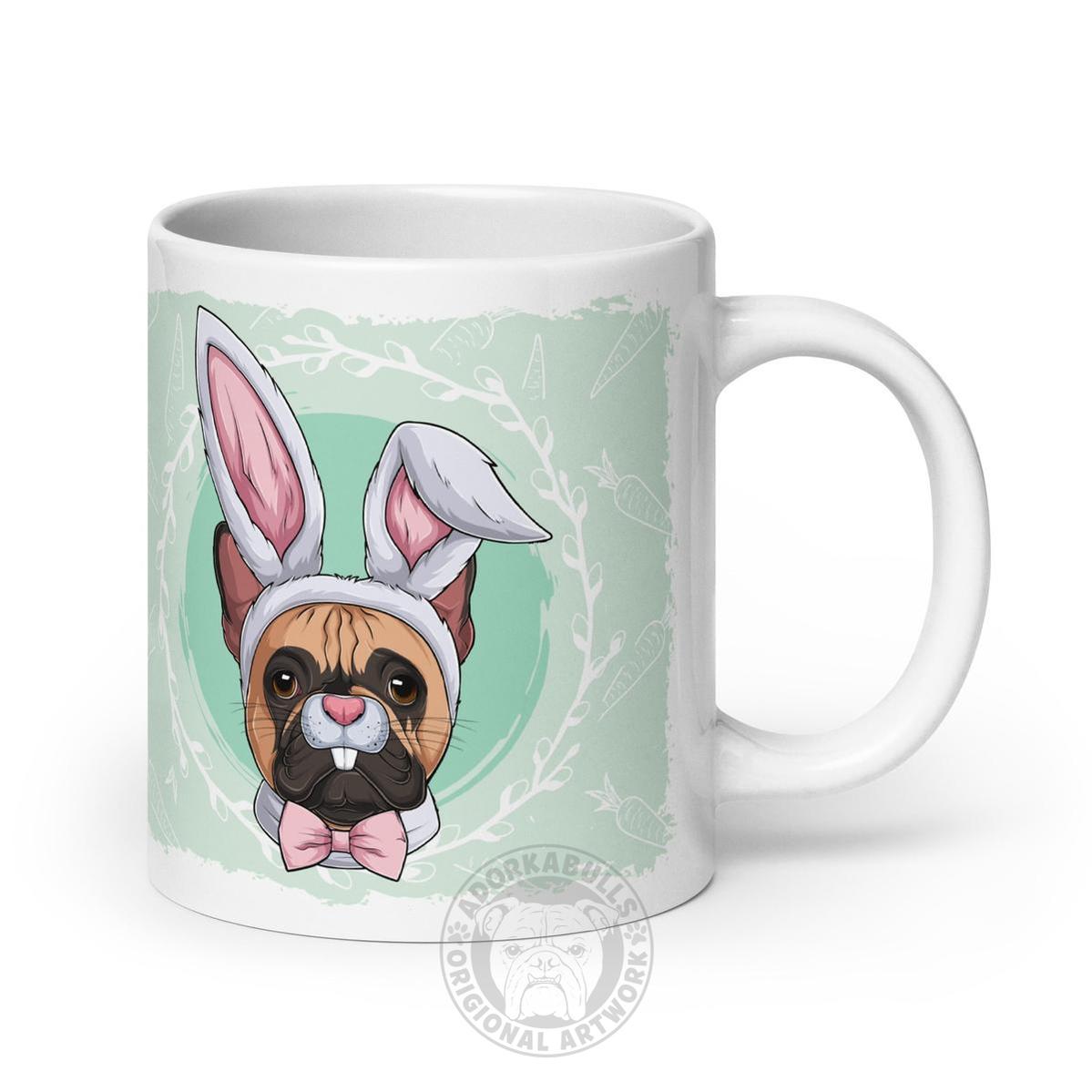 Male Easter Frenchie Mug (20oz) | Fawn & White Colored