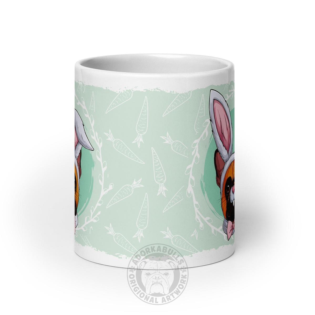 Male Easter Frenchie Mug (20oz) | Red & White Colored