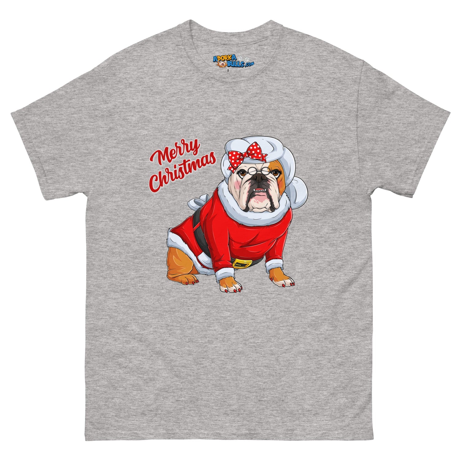 "Merry Christmas" Mrs. Claus Bulldog Men&
