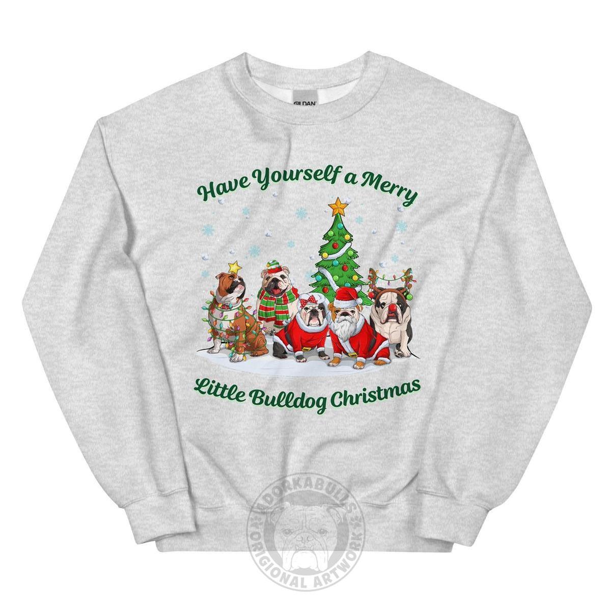 Merry Little Bulldog Christmas Sweatshirt