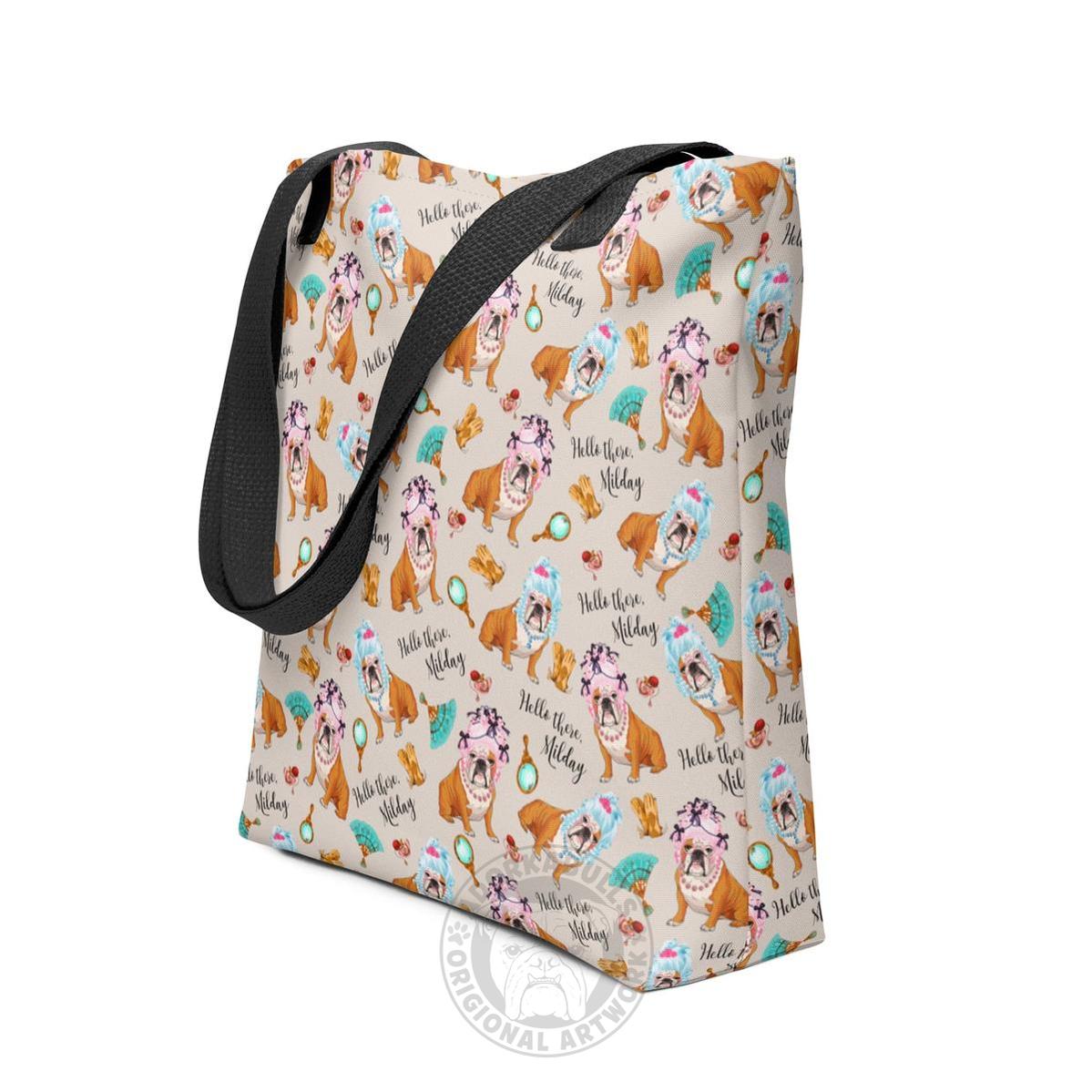 "Milady" English Bulldog Tote Bag