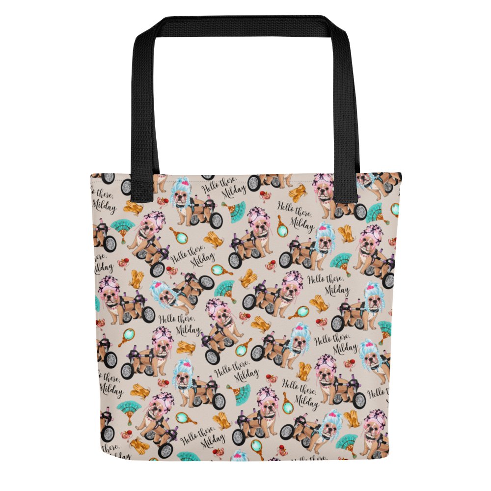 "Milady" French Bulldog in Wheelchair Tote Bag