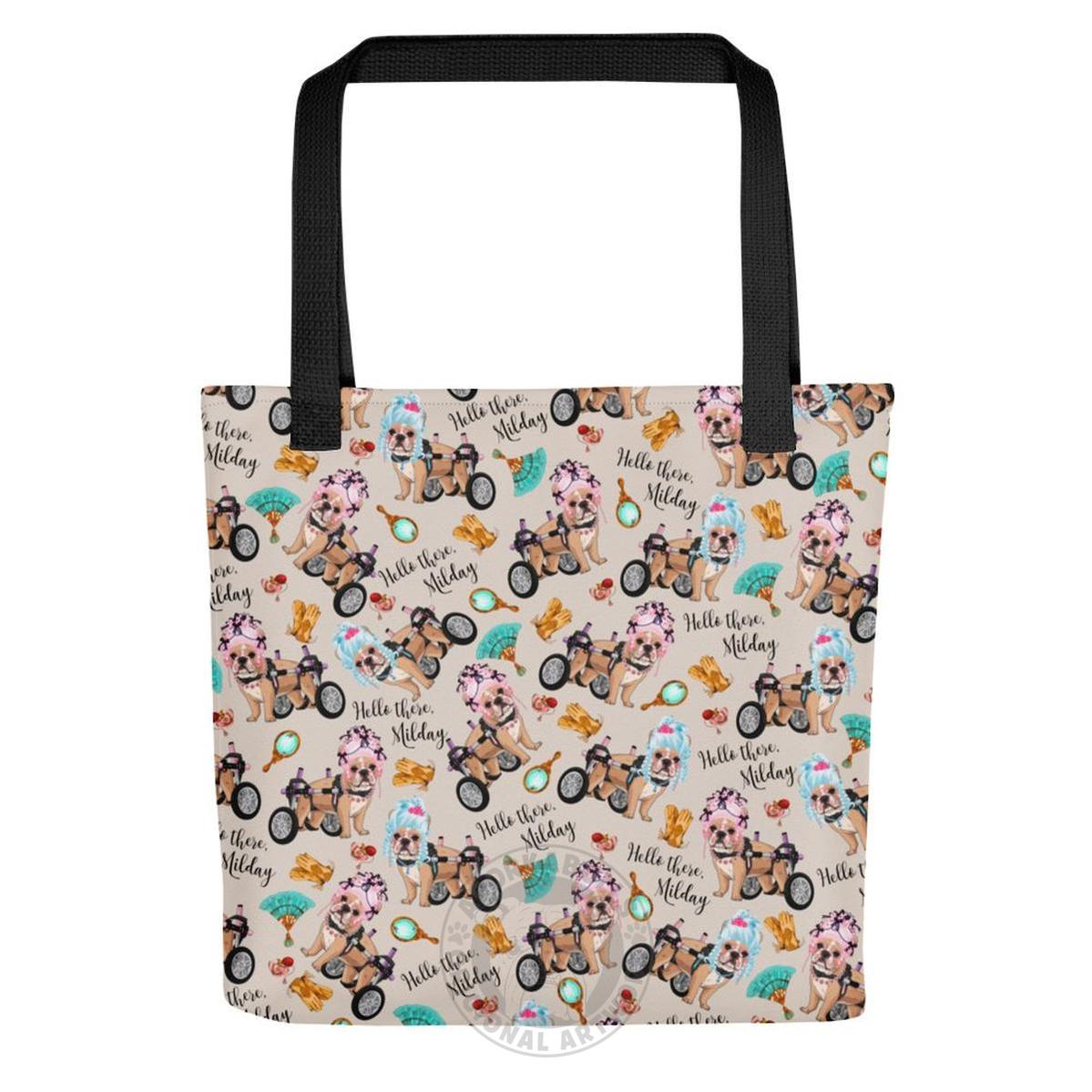 "Milady" French Bulldog in Wheelchair Tote Bag