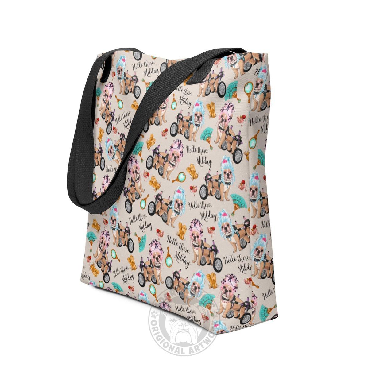 "Milady" French Bulldog in Wheelchair Tote Bag