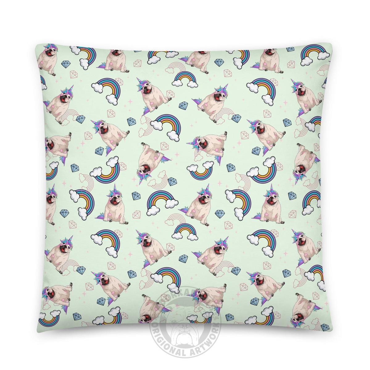 Mint Bullicorn Pillow