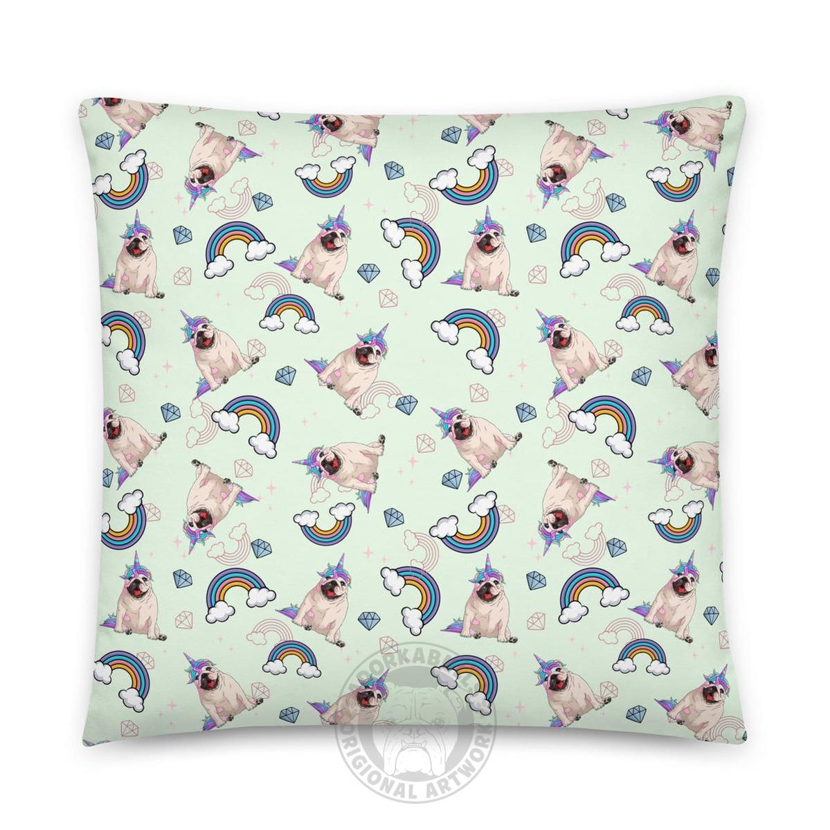 Mint Bullicorn Pillow