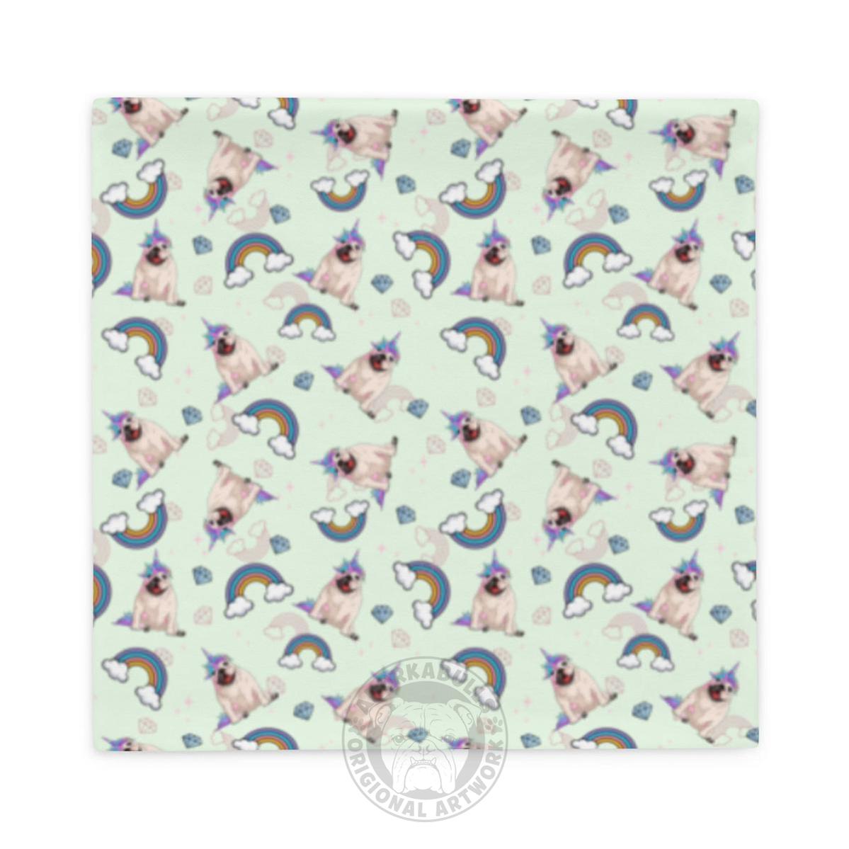 Mint Bullicorn Pillow Case