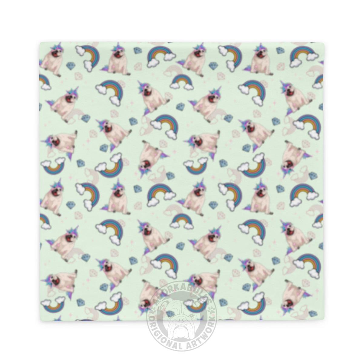 Mint Bullicorn Pillow Case