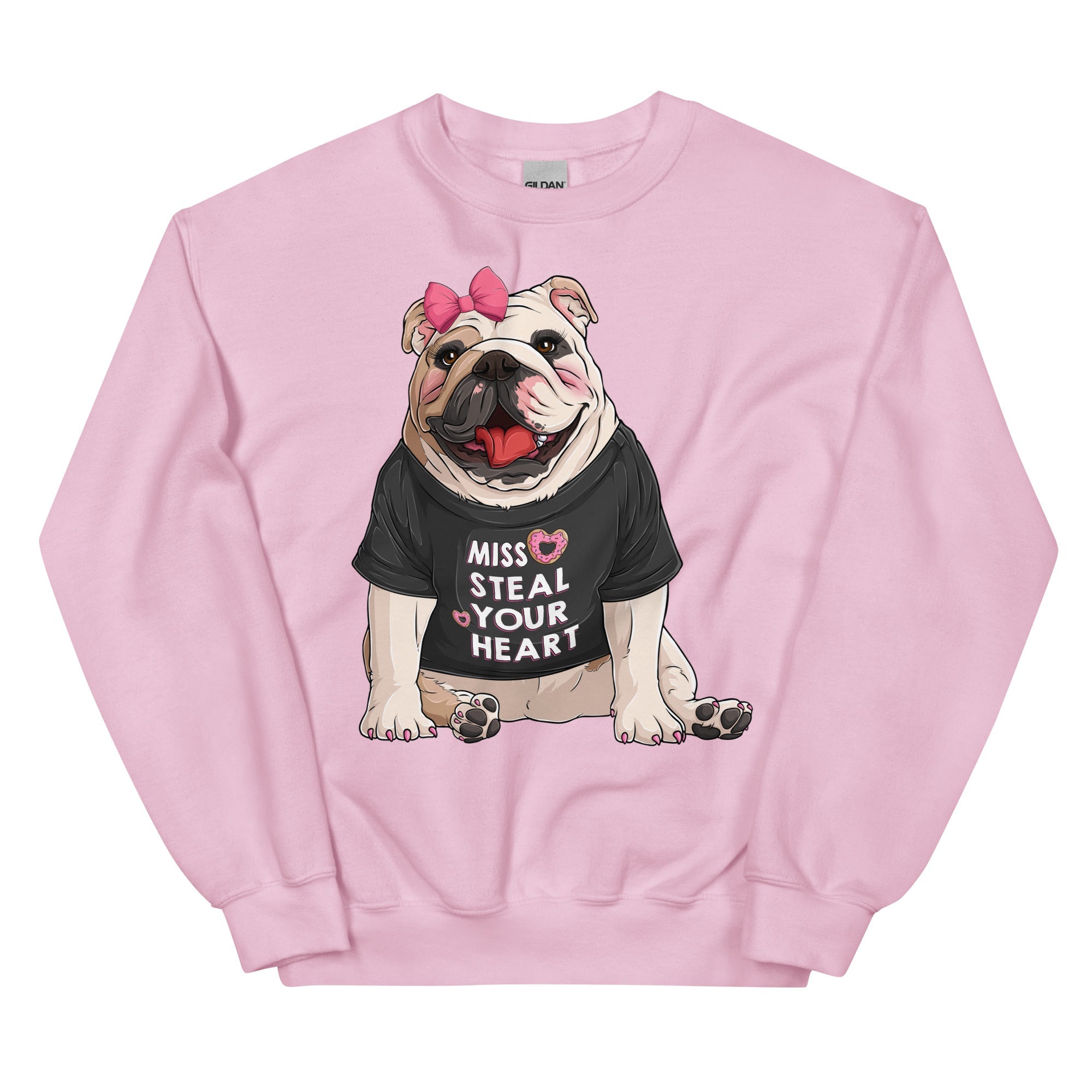 "Miss Steal Your Heart" – English Bulldog Valentine Sweatshirt