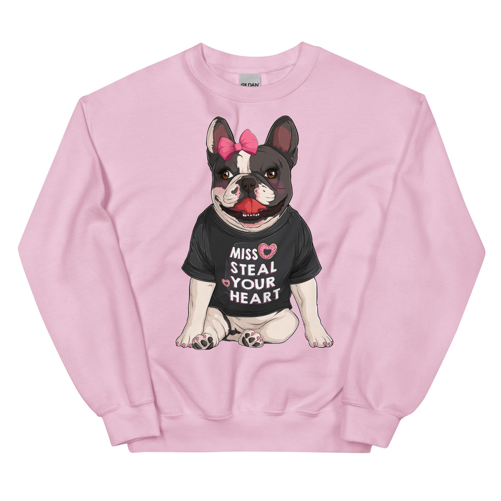 "Miss Steal Your Heart" – French Bulldog Valentine Sweatshirt