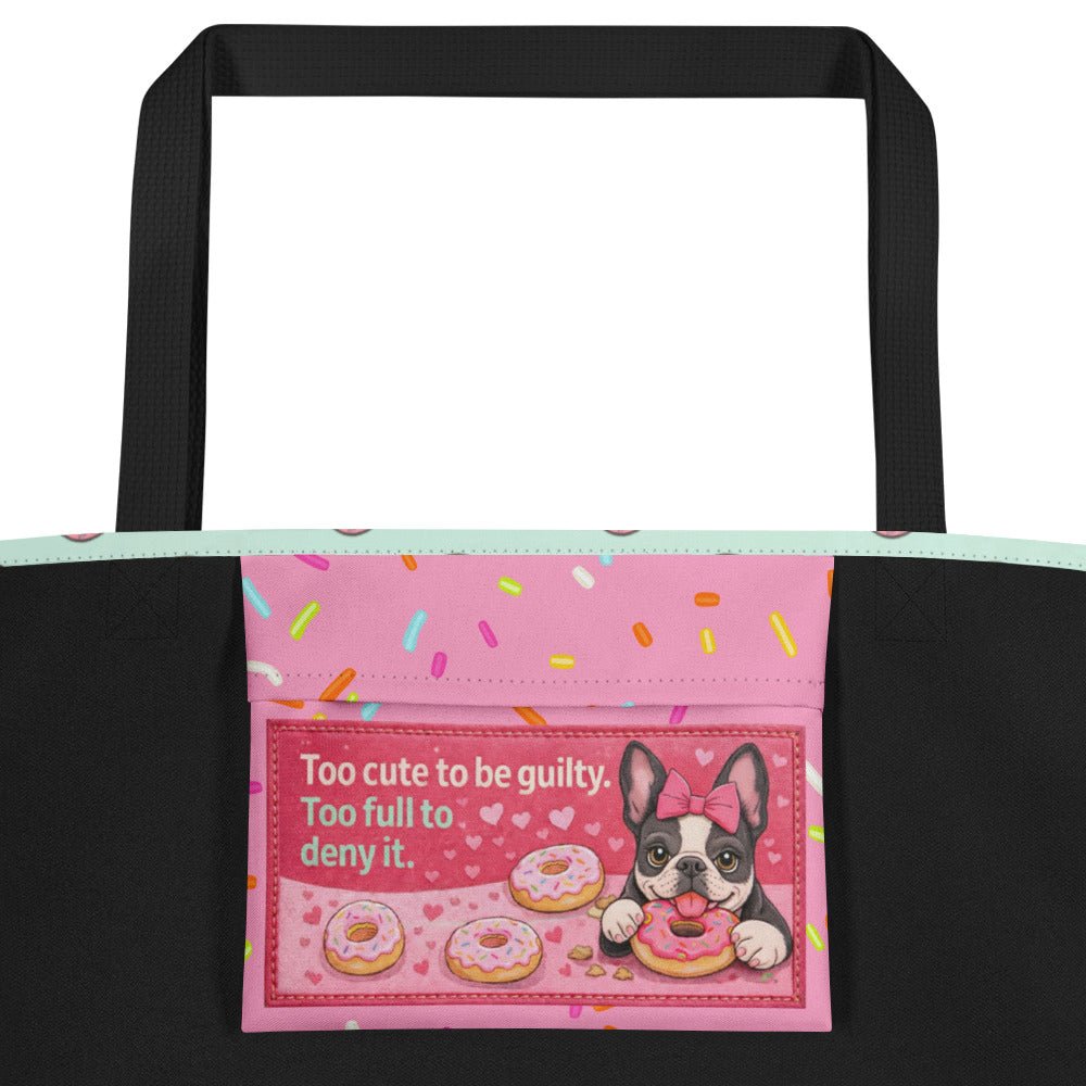 "Miss Steal Your Heart" Frenchie Tote Bag with Inside Pocket
