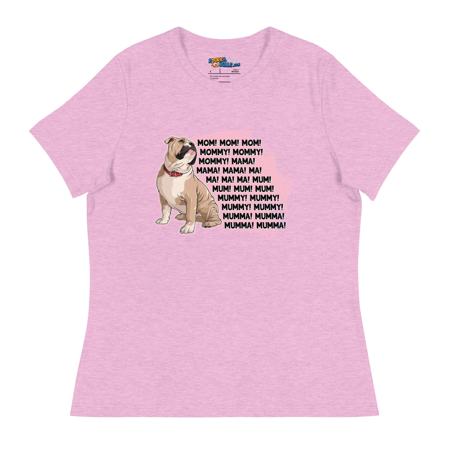 "Mom, Mommy, Mama" English Bulldog Women&