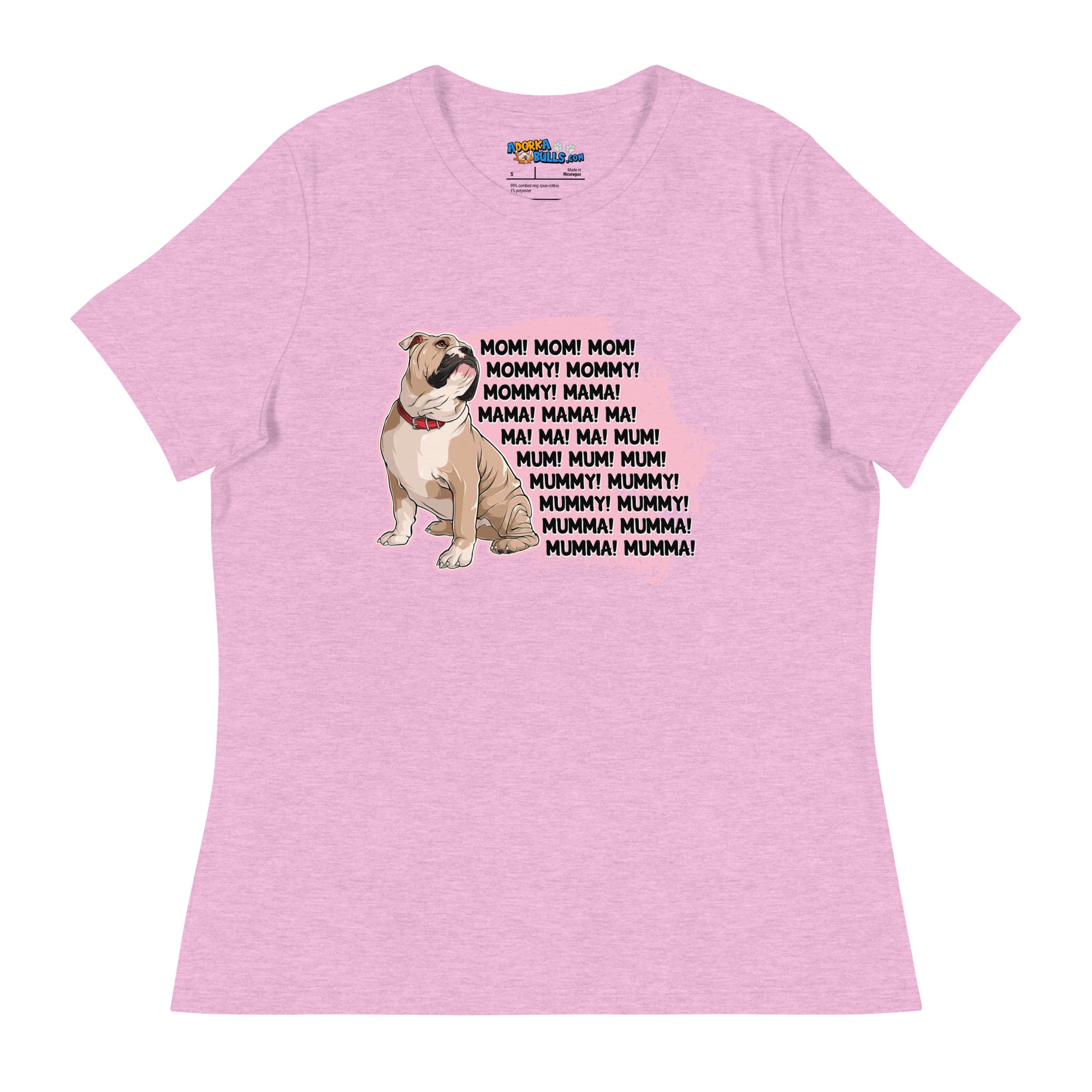 "Mom, Mommy, Mama" English Bulldog Women&