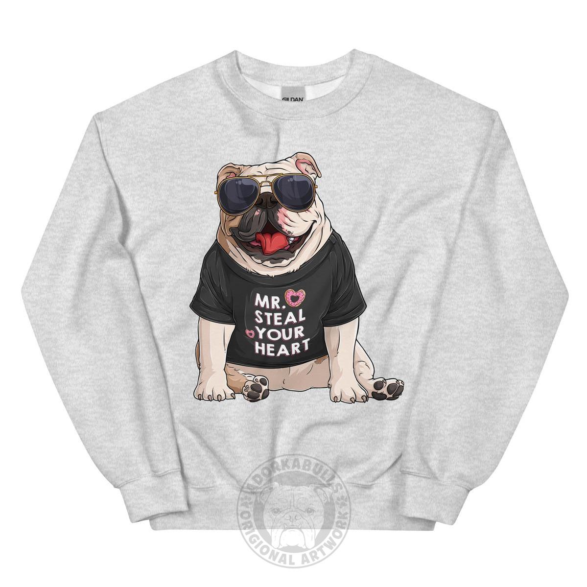 "Mr. Steal Your Heart" – Bulldog Valentine Sweatshirt
