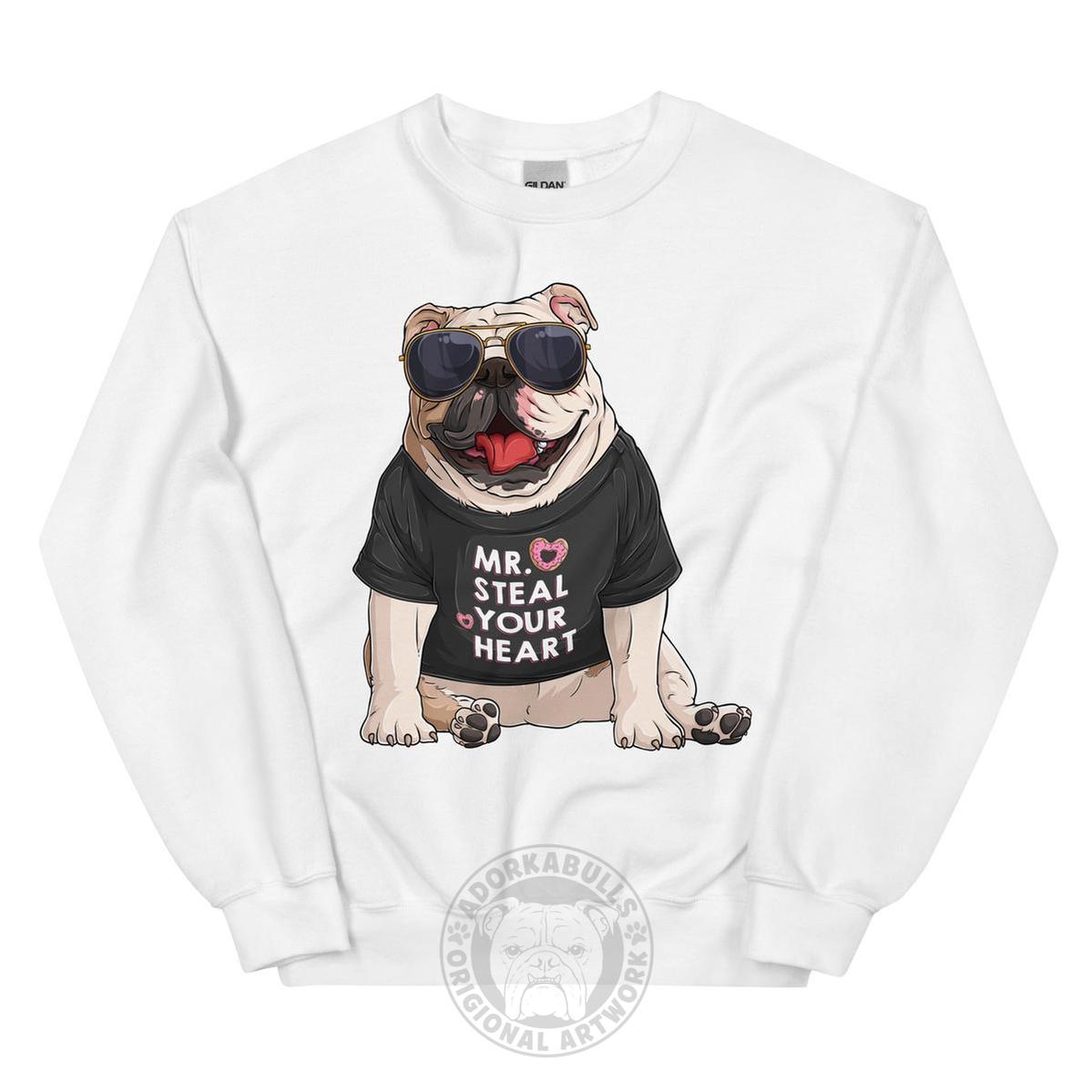 "Mr. Steal Your Heart" – Bulldog Valentine Sweatshirt