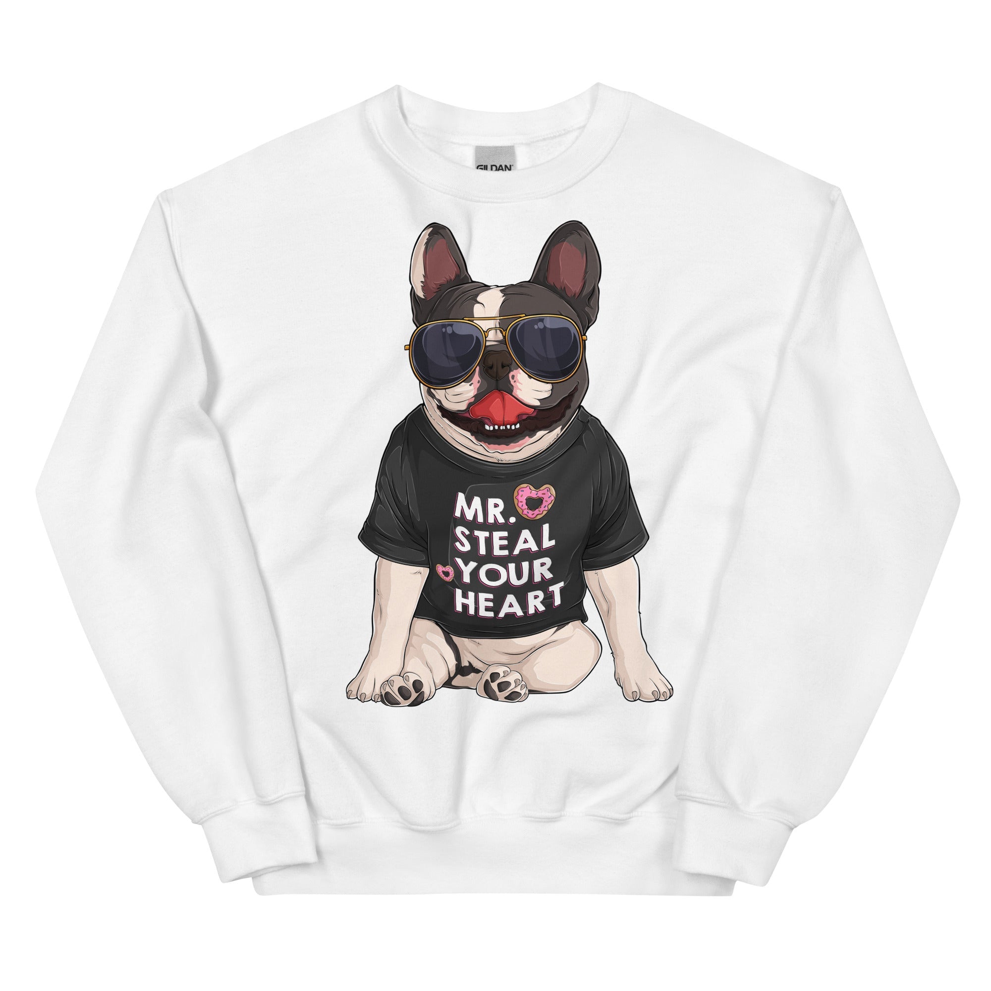 "Mr. Steal Your Heart" – Frenchie Valentine Sweatshirt