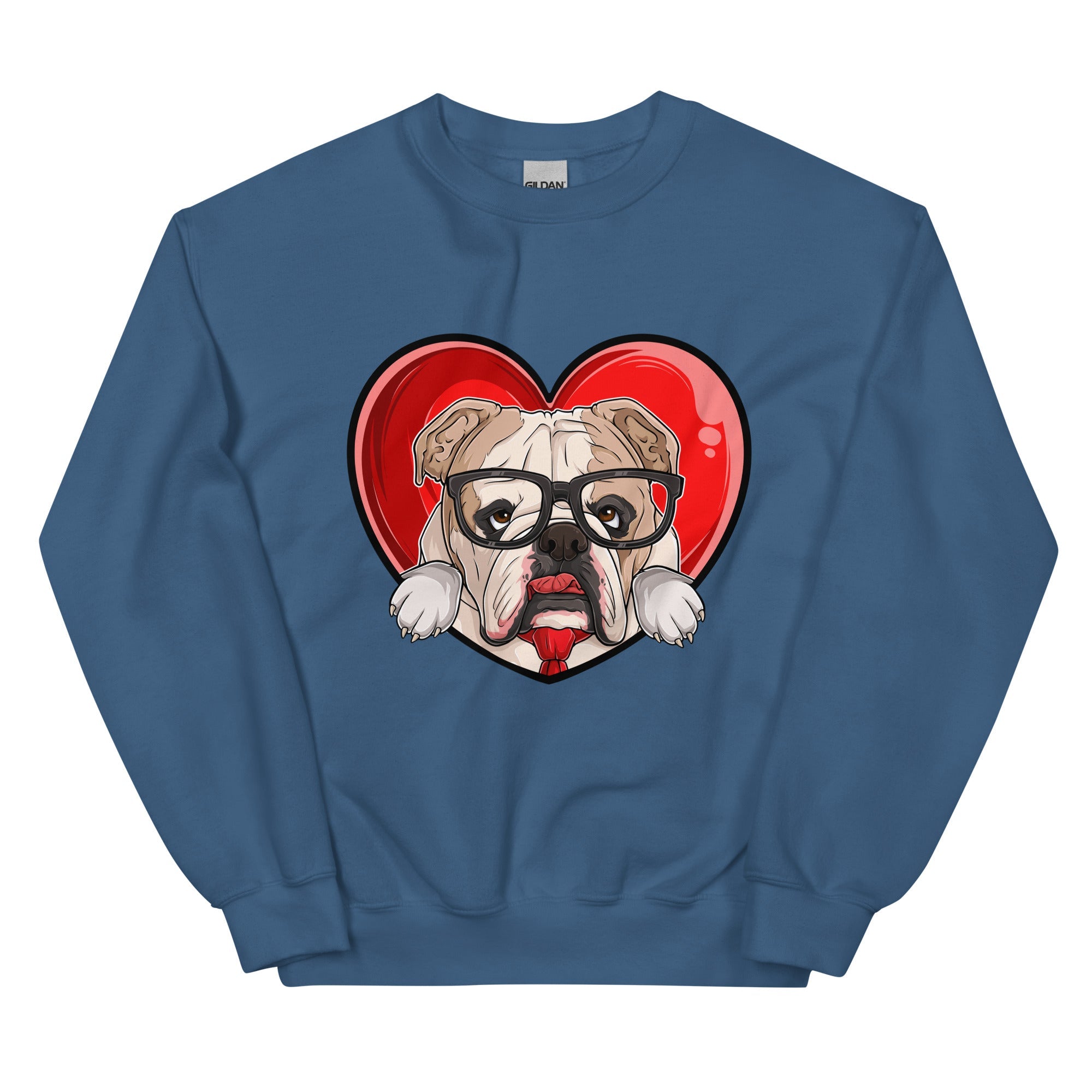 Nerdy & Adorkabull – Bulldog Love Sweatshirt | Fawn & White Colored
