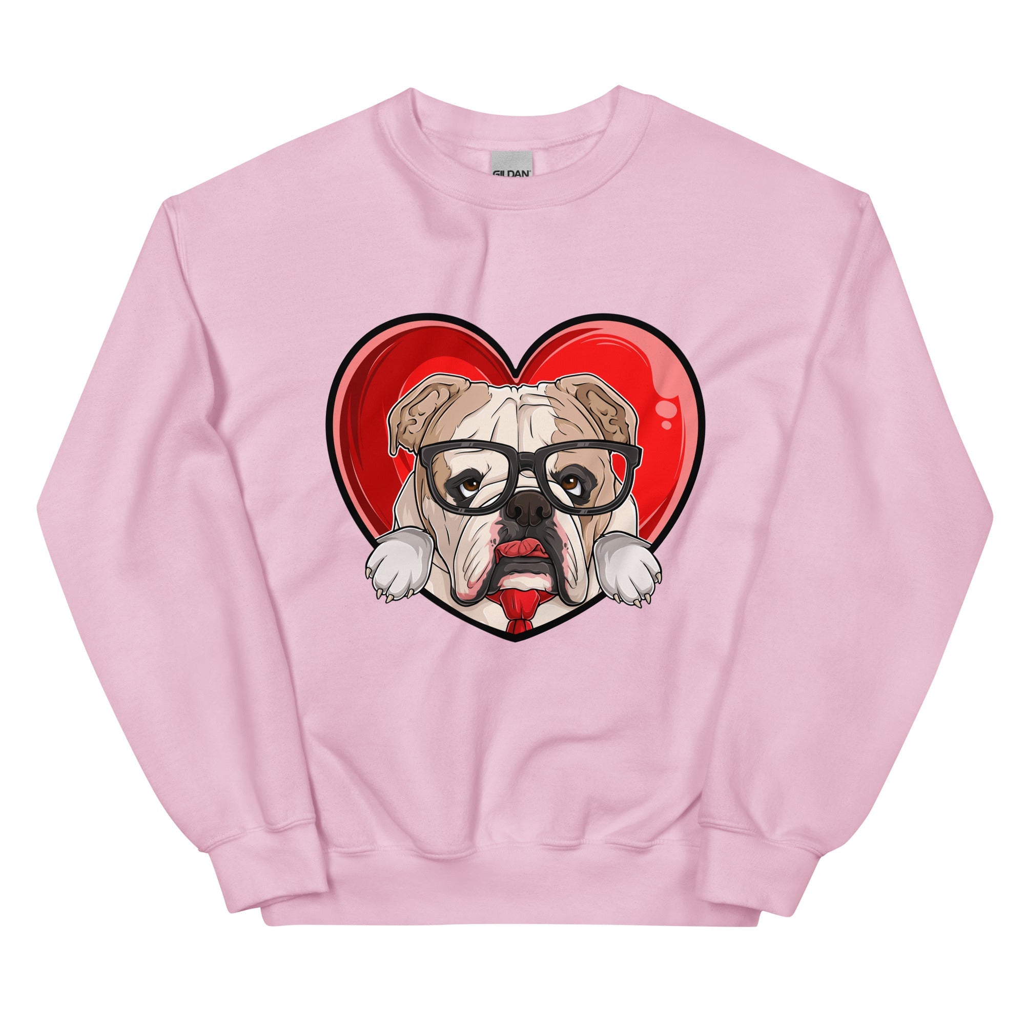 Nerdy & Adorkabull – Bulldog Love Sweatshirt | Fawn & White Colored