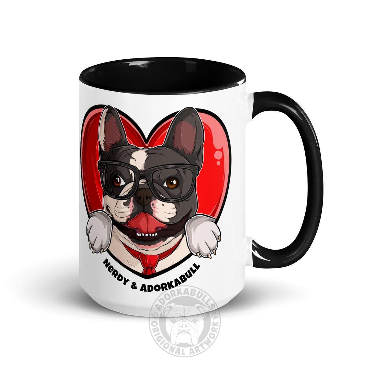 Nerdy & Adorkabull – French Bulldog Mug (15oz)