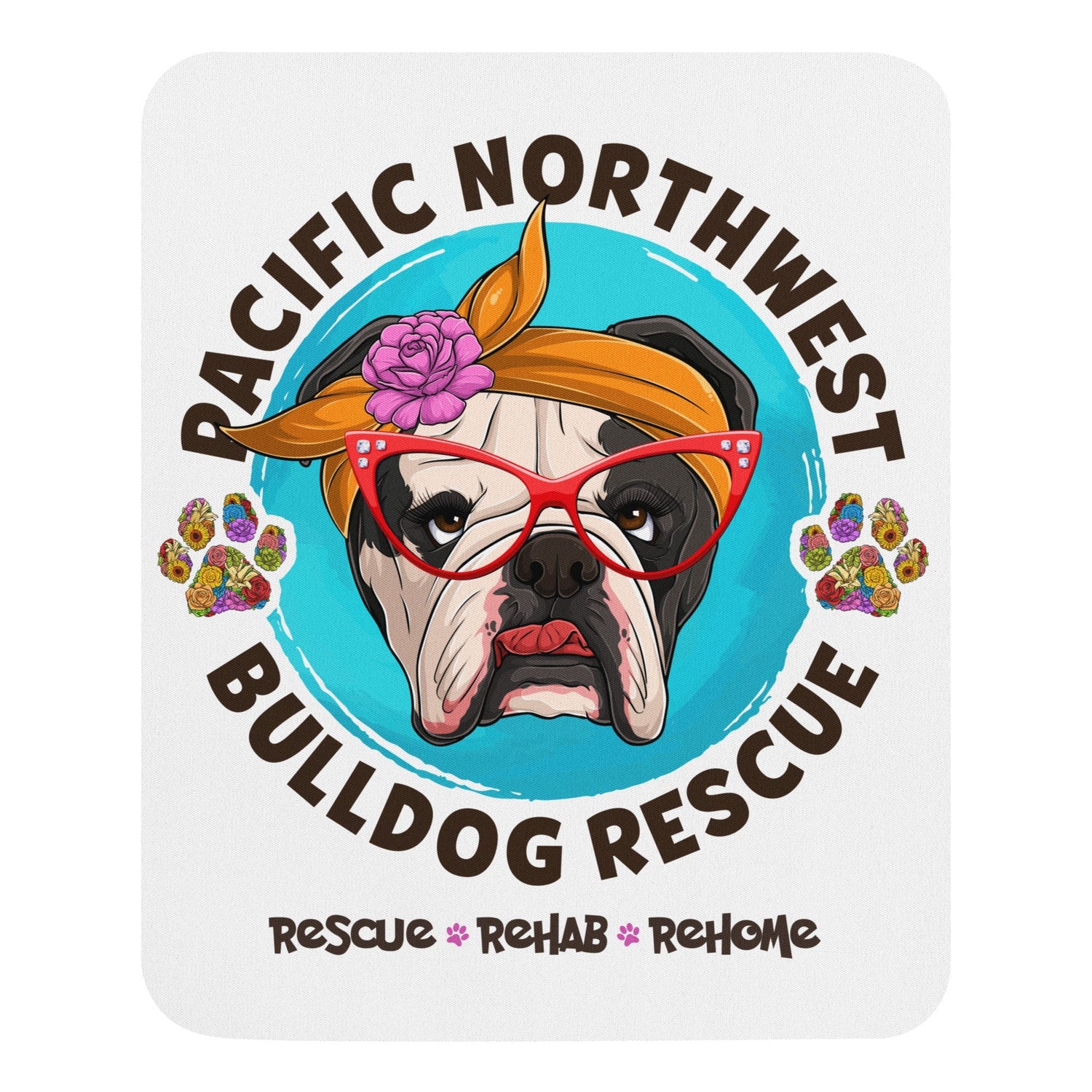 Pacific Northwest Bulldog Rescue Female English Bulldog Mouse Pad