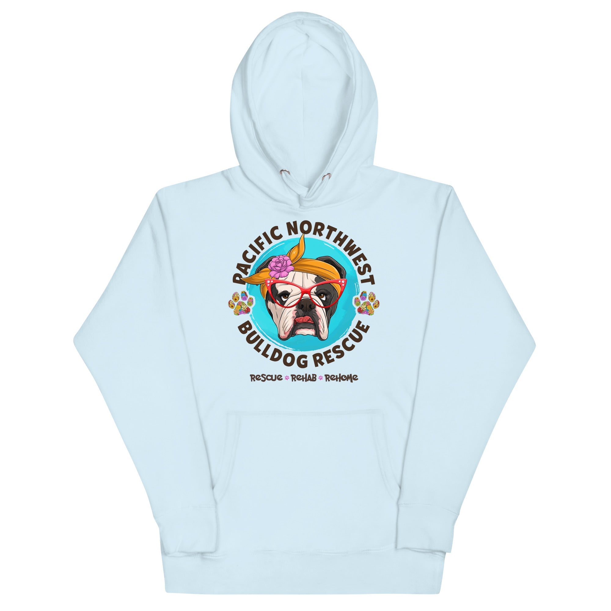 Pacific Northwest Bulldog Rescue Female English Bulldog Unisex Hoodie