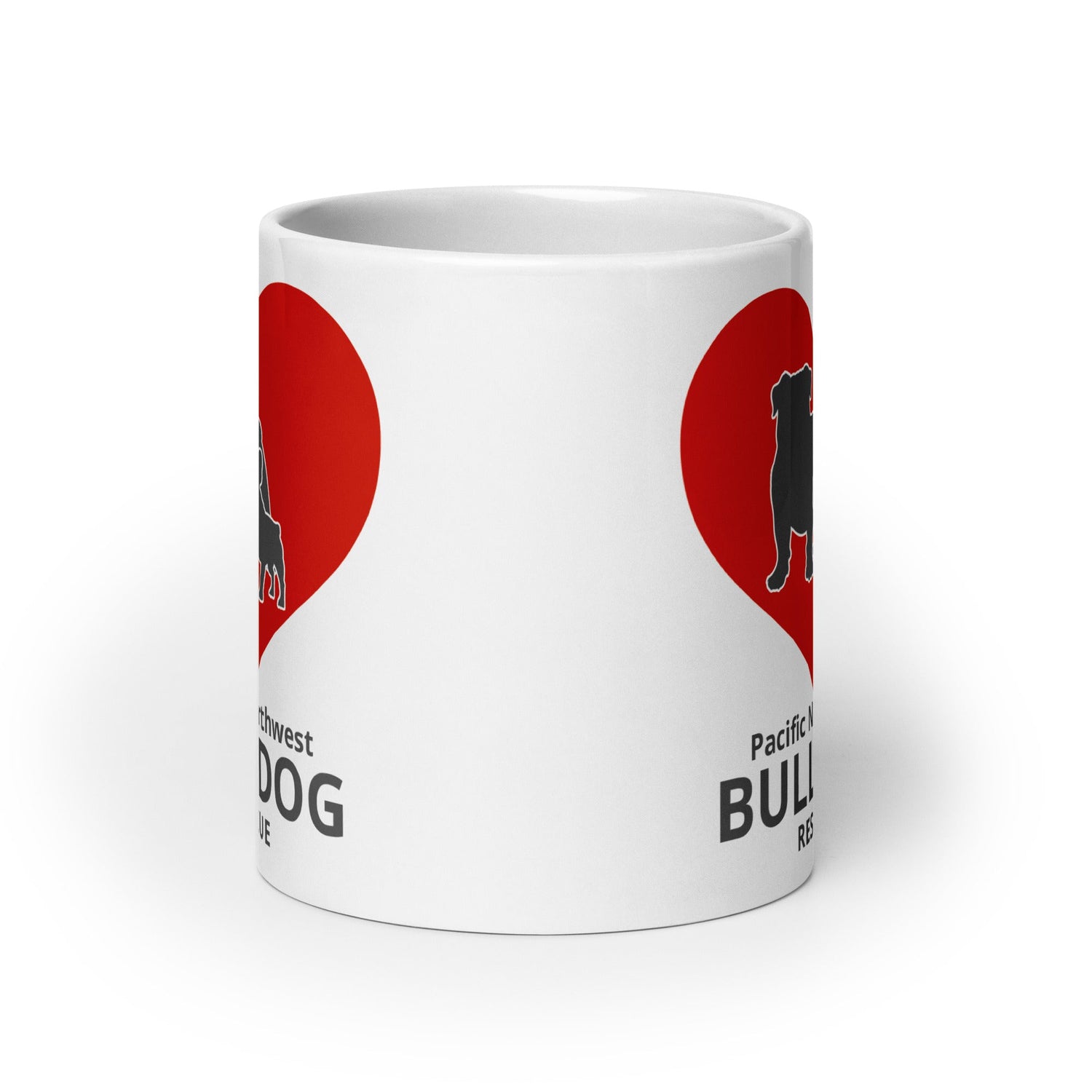 Pacific Northwest Bulldog Rescue Hearts Mug