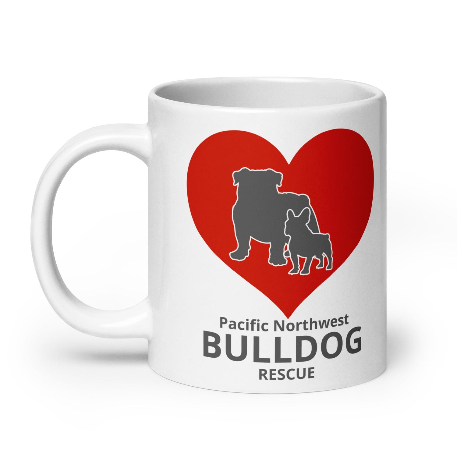 Pacific Northwest Bulldog Rescue Hearts Mug