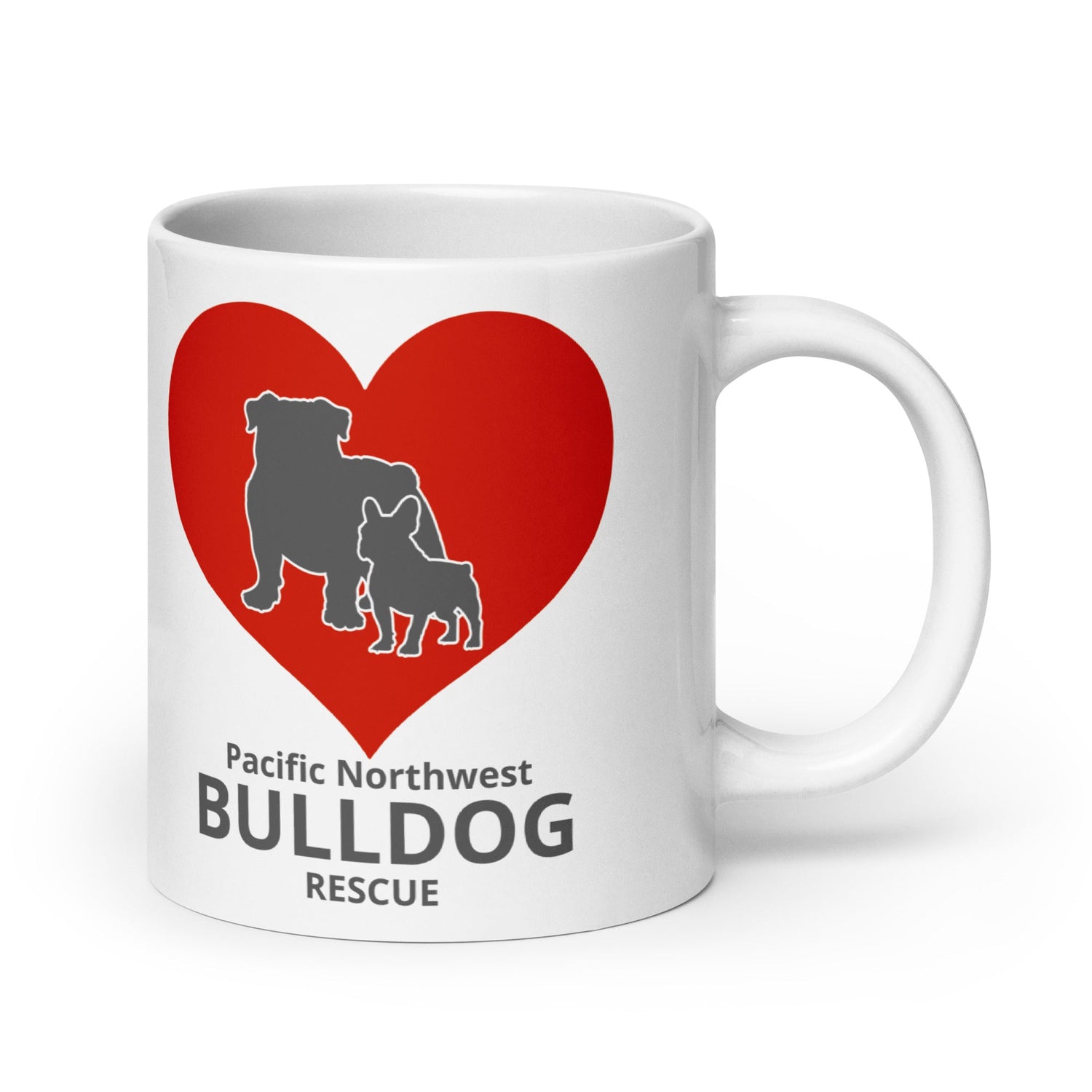 Pacific Northwest Bulldog Rescue Hearts Mug