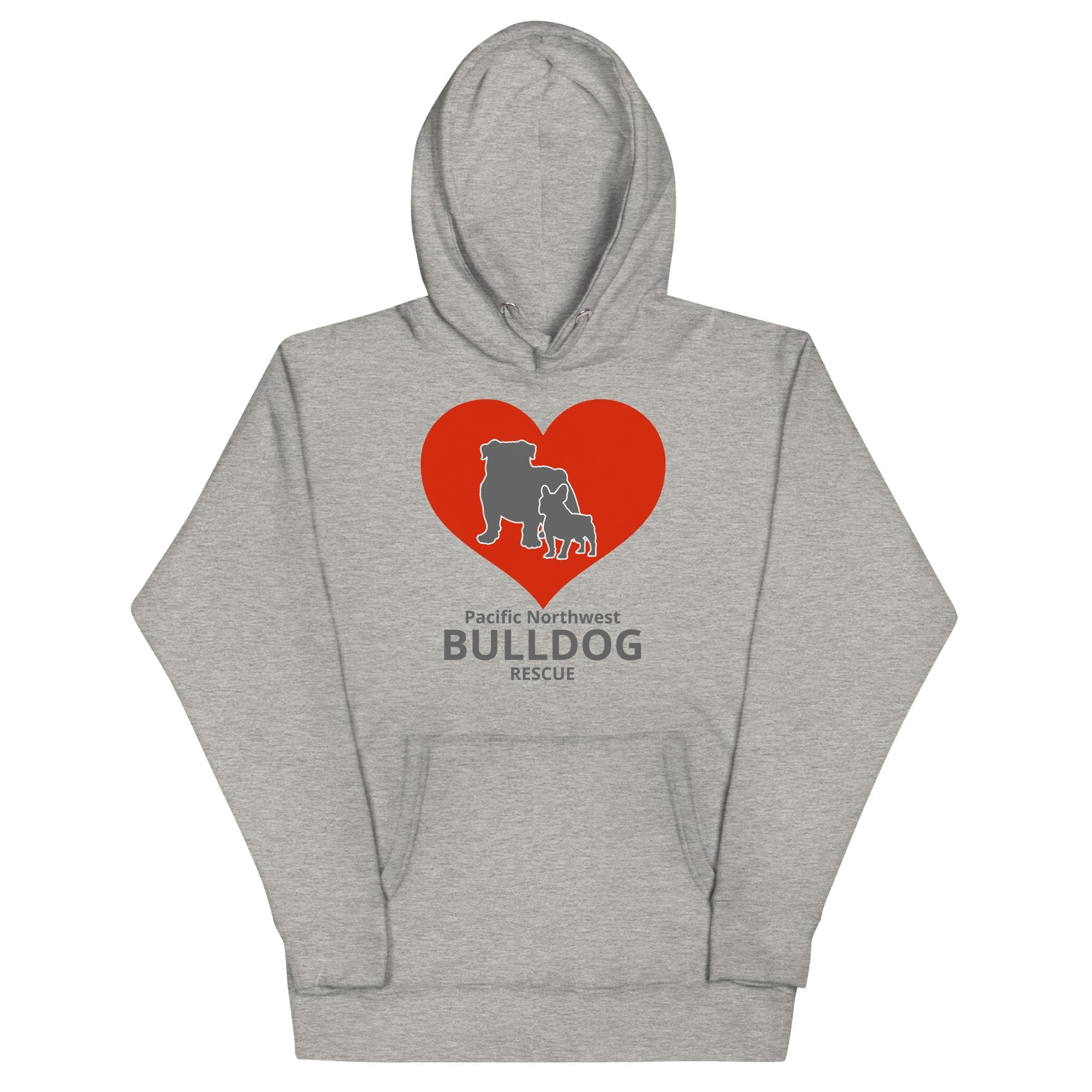 Pacific Northwest Bulldog Rescue Hearts Unisex Hoodie