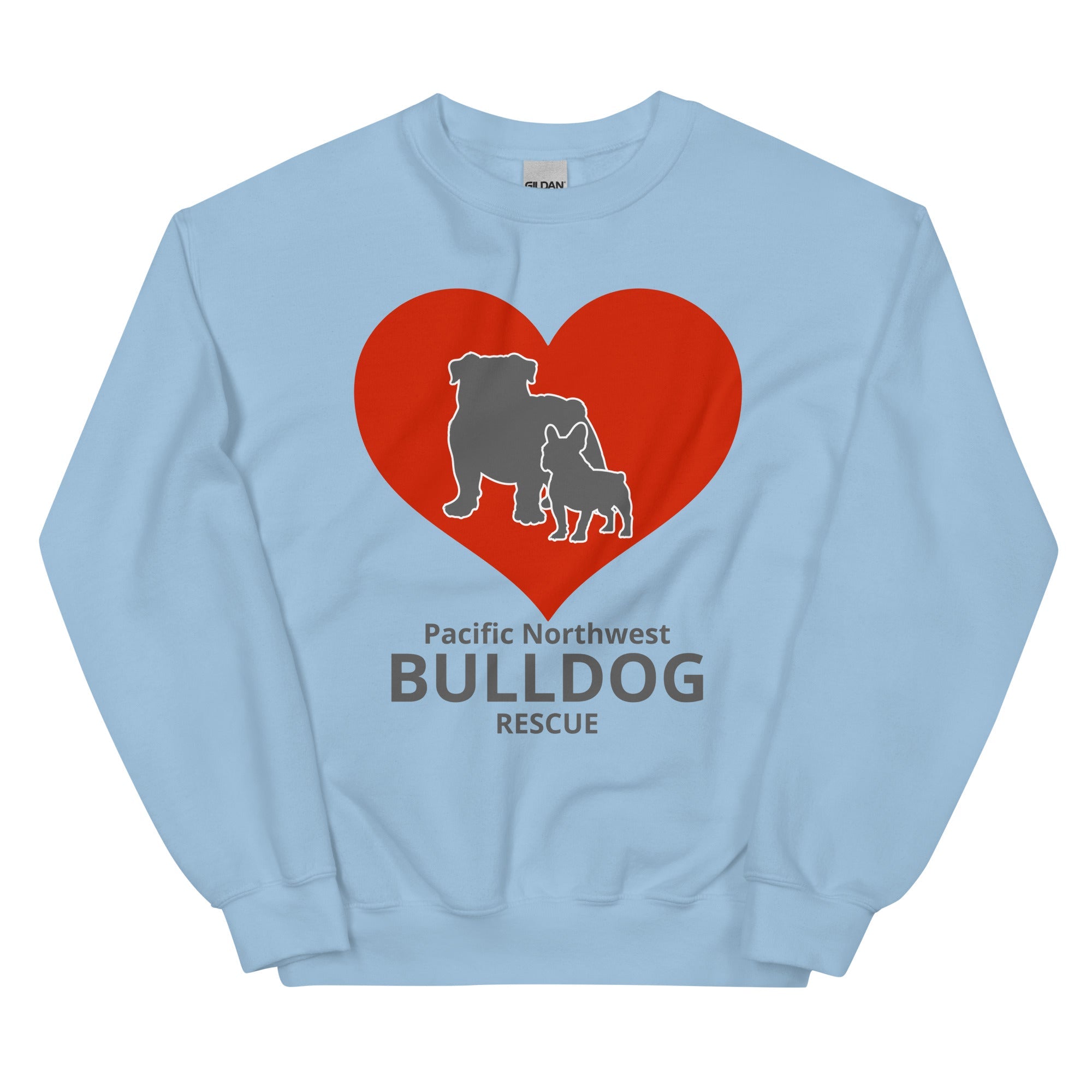 Pacific Northwest Bulldog Rescue Hearts Unisex Sweatshirt