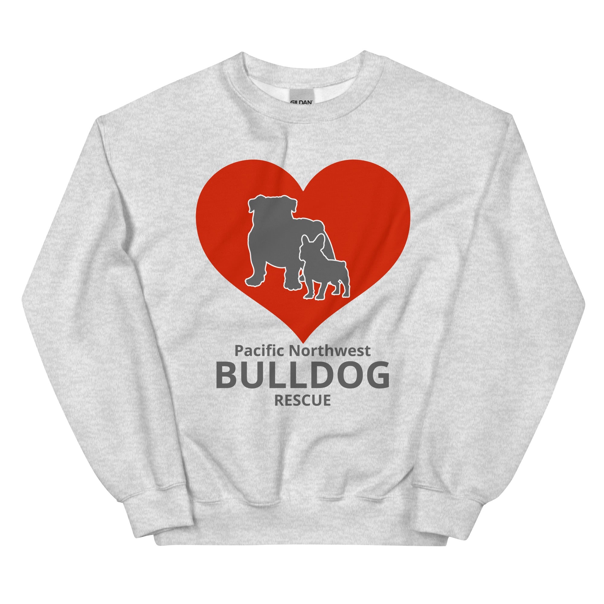 Pacific Northwest Bulldog Rescue Hearts Unisex Sweatshirt