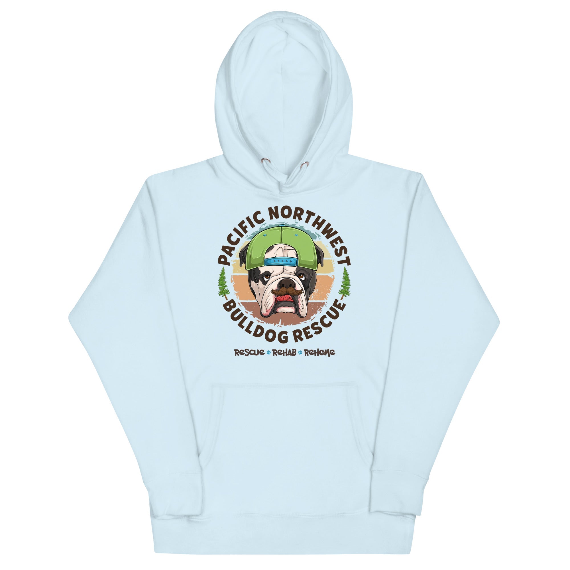 Pacific Northwest Bulldog Rescue Male English Bulldog Unisex Hoodie