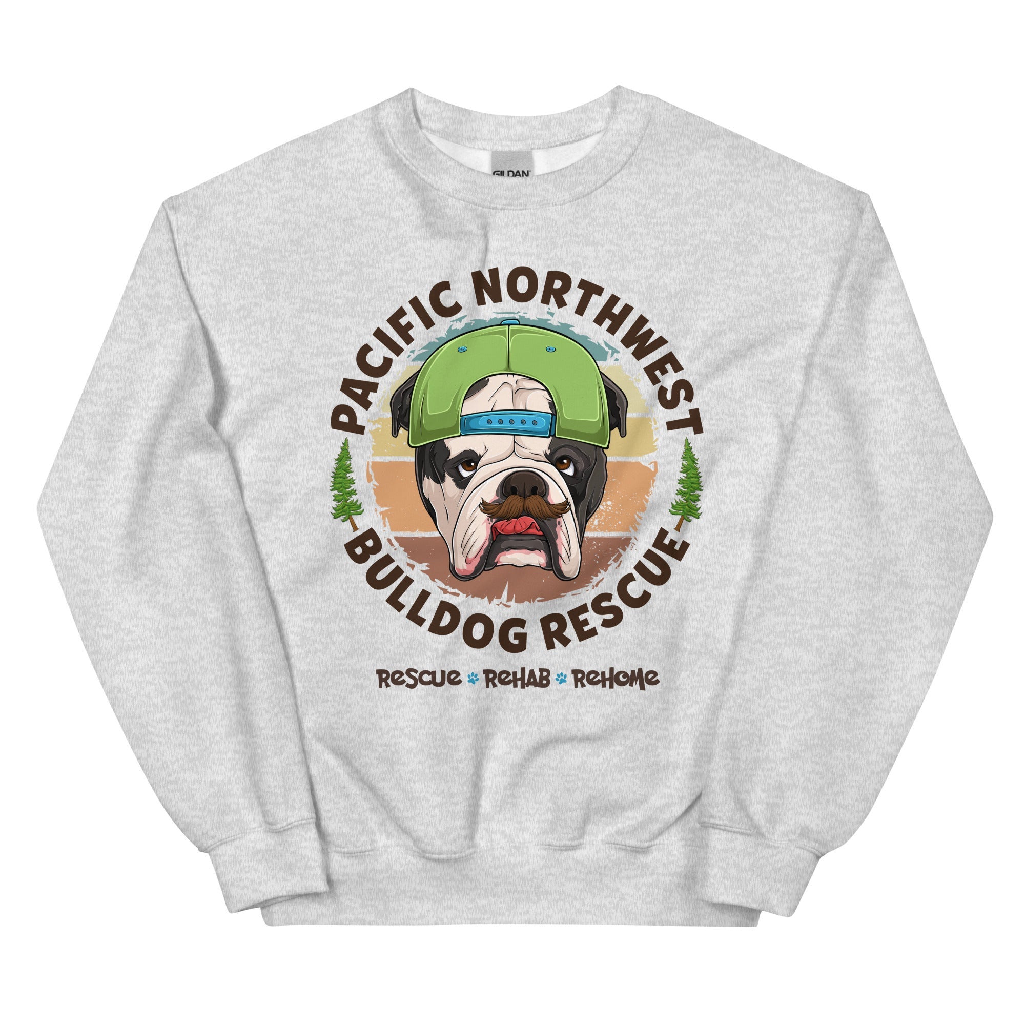 Pacific Northwest Bulldog Rescue Male English Bulldog Unisex Sweatshirt