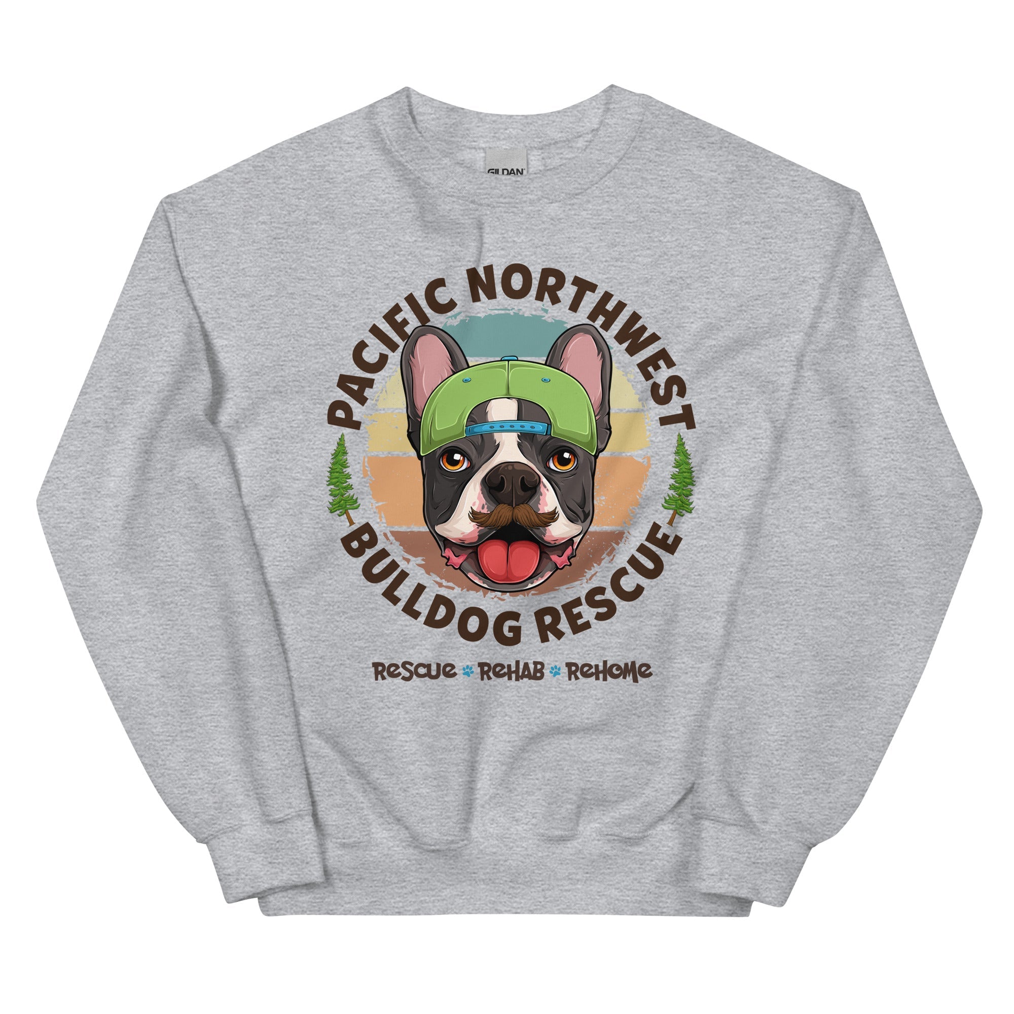 Pacific Northwest Bulldog Rescue Male Frenchie Unisex Sweatshirt