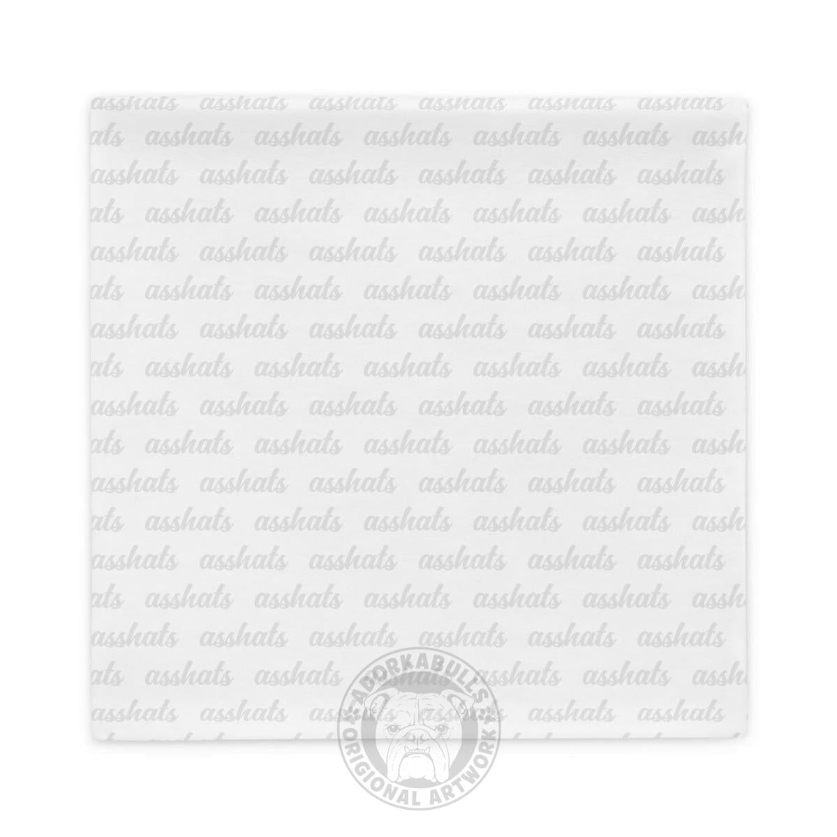 "People are Asshats" English Bulldog Pillow Case
