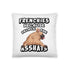 "People are Asshats" French Bulldog Throw Pillow