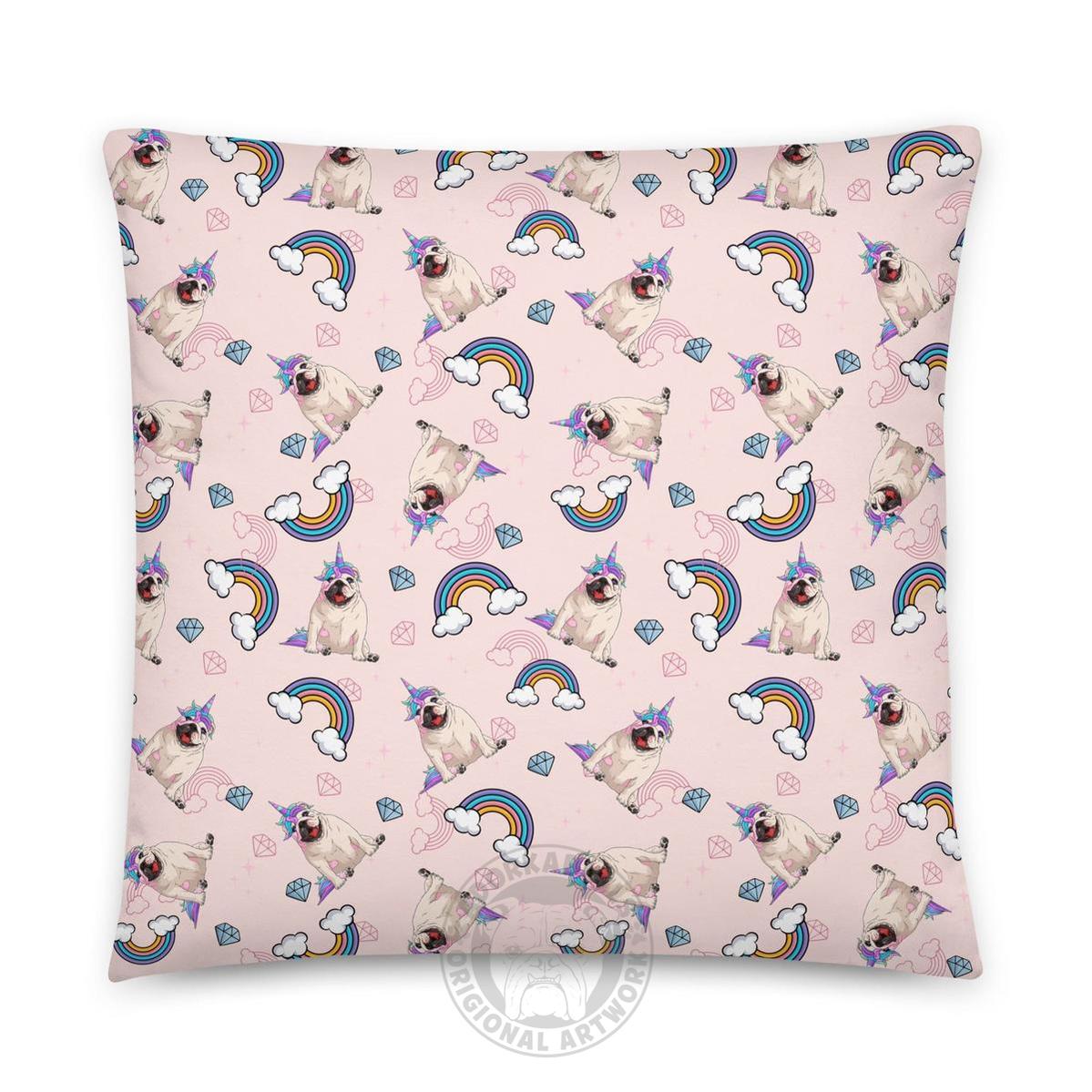 Pink Bullicorn Pillow