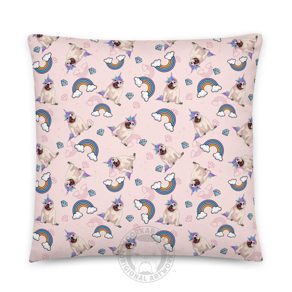 Pink Bullicorn Pillow