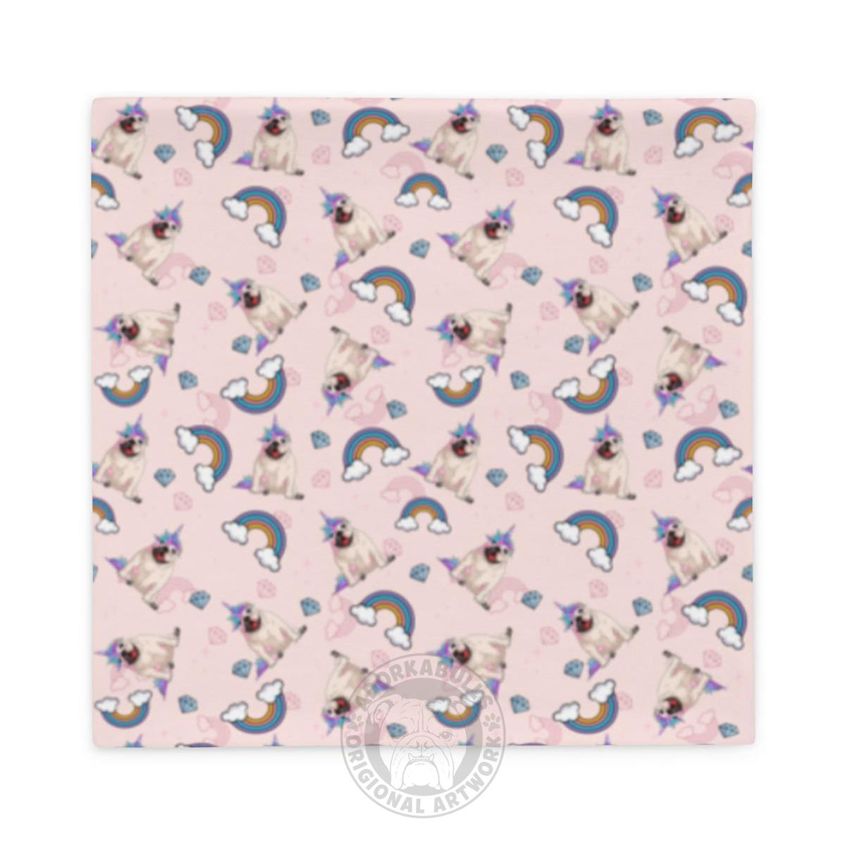 Pink Bullicorn Pillow Case