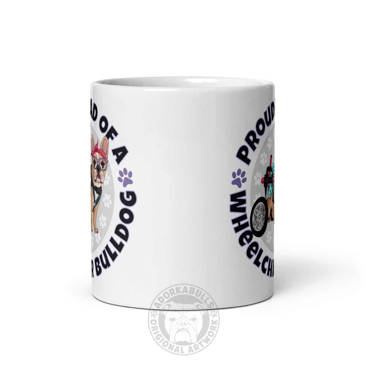 Proud Dad of a Wheelchair Bulldog Mug