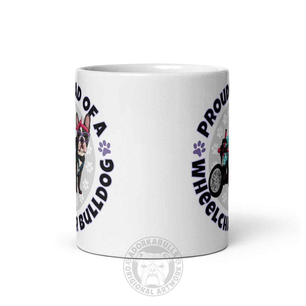 Proud Dad of a Wheelchair Bulldog Mug
