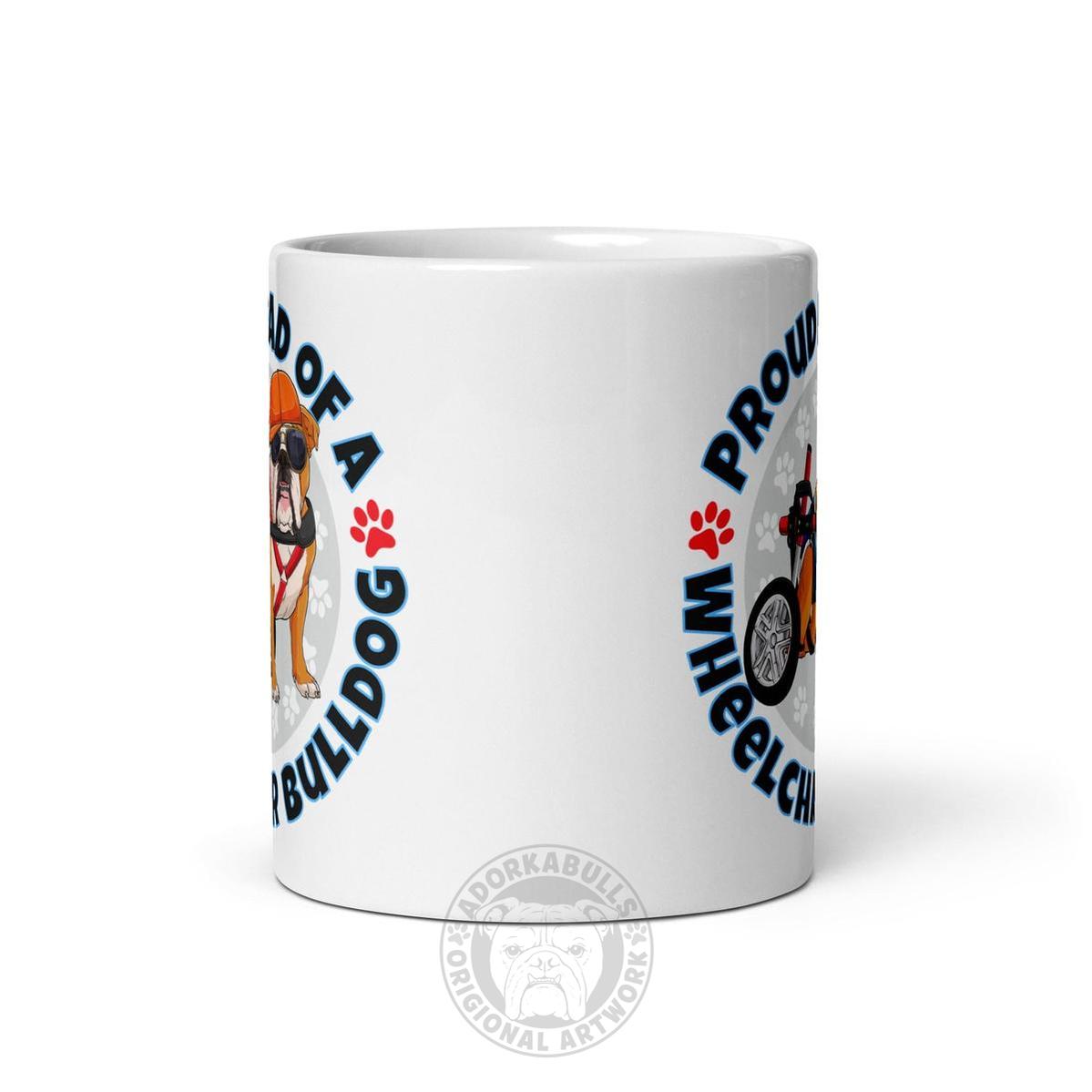 Proud Dad of a Wheelchair Bulldog Mug