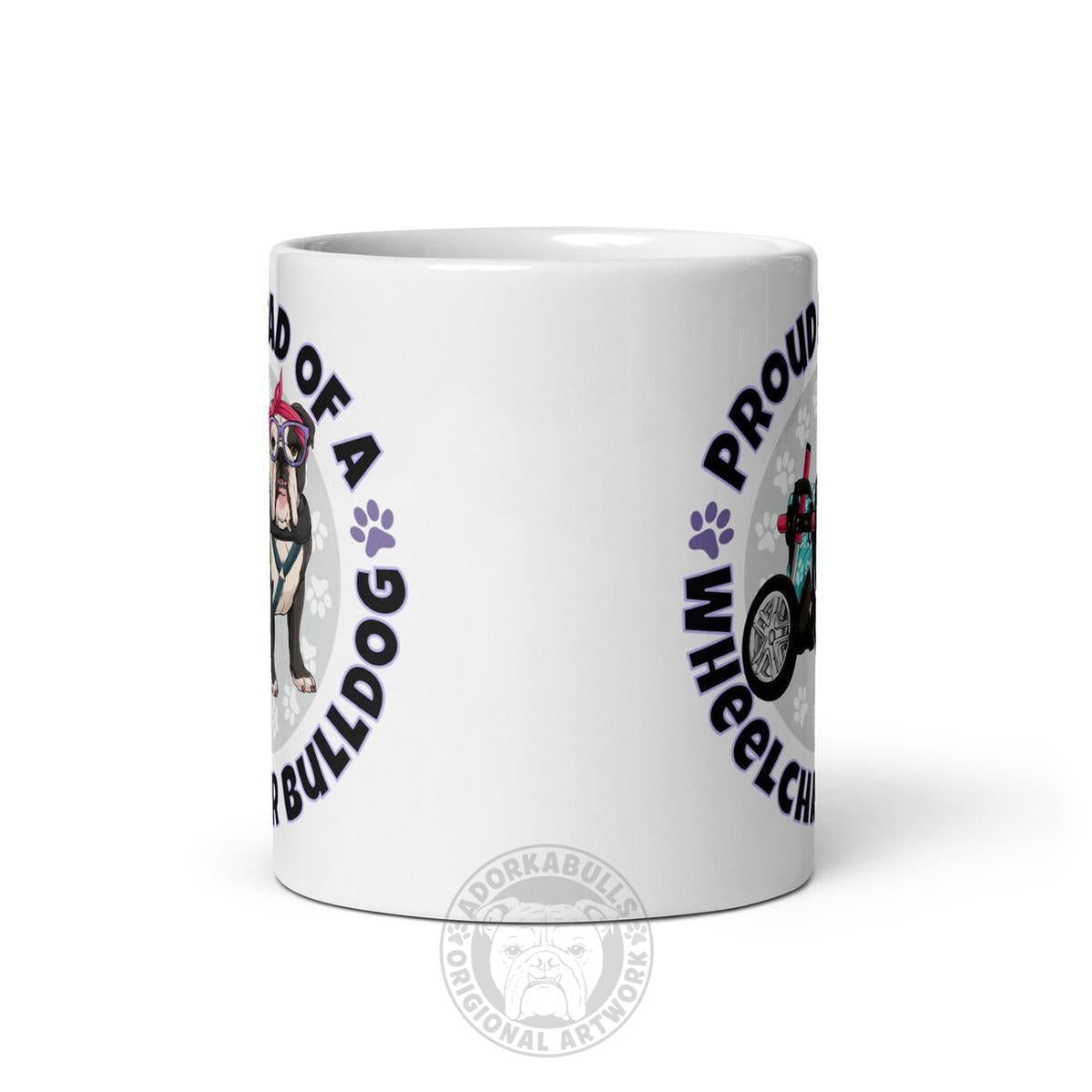 Proud Dad of a Wheelchair Bulldog Mug