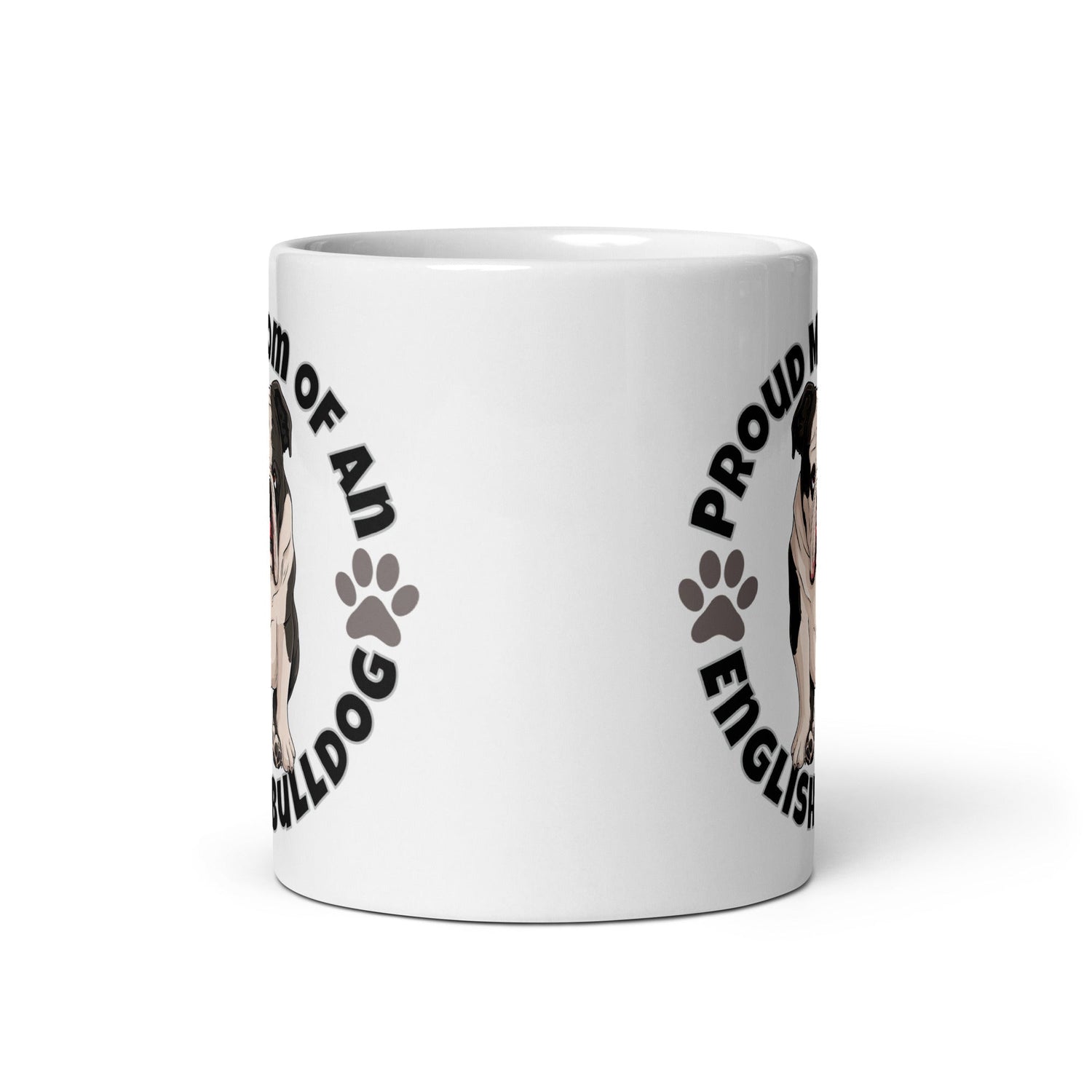 "Proud Mom of an English Bulldog" Mug | B&W Colored