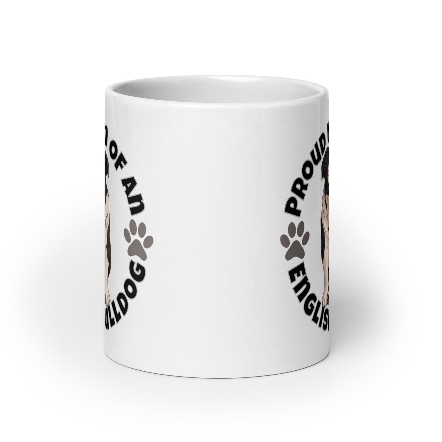 "Proud Mom of an English Bulldog" Mug | B&W Colored