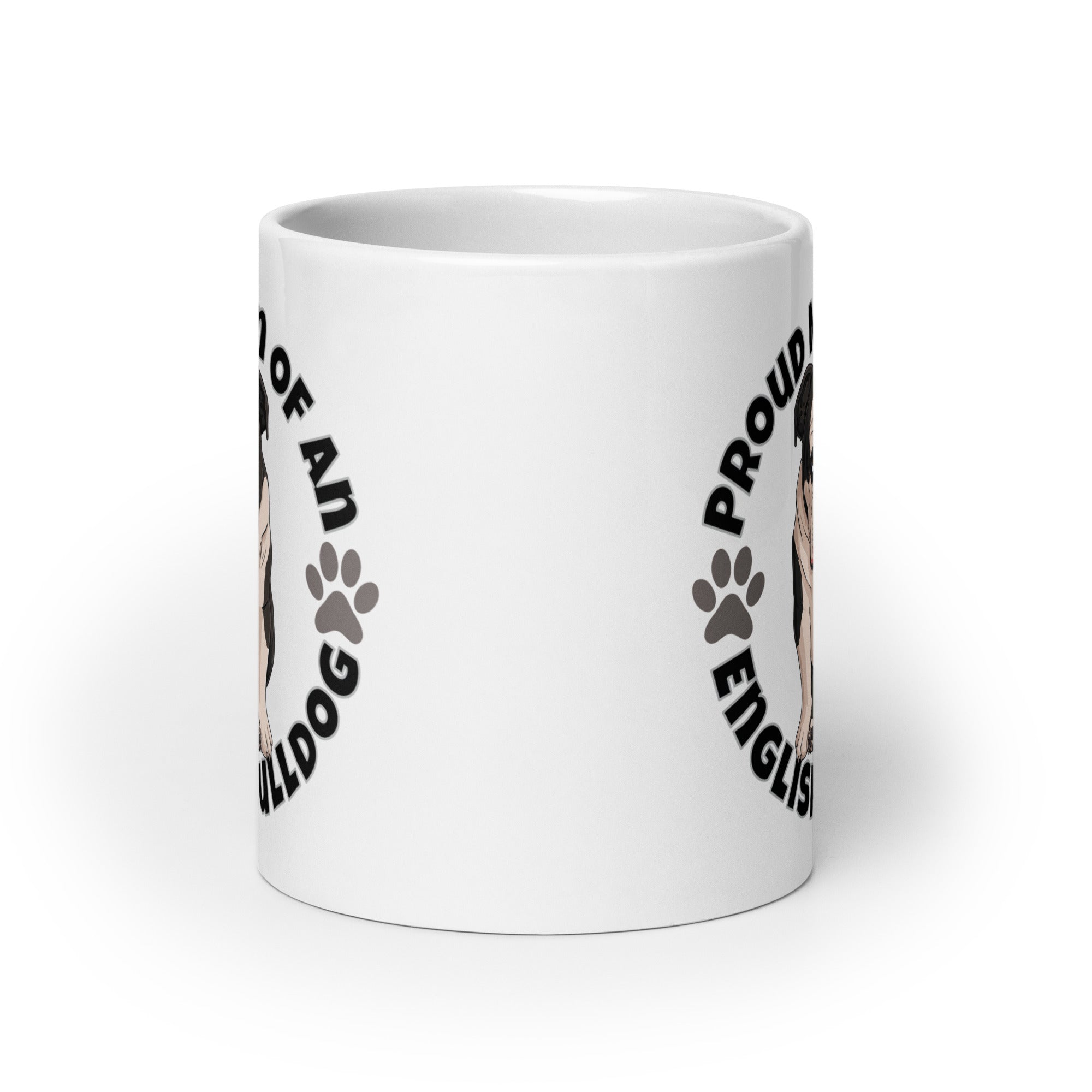 "Proud Mom of an English Bulldog" Mug | B&W Colored
