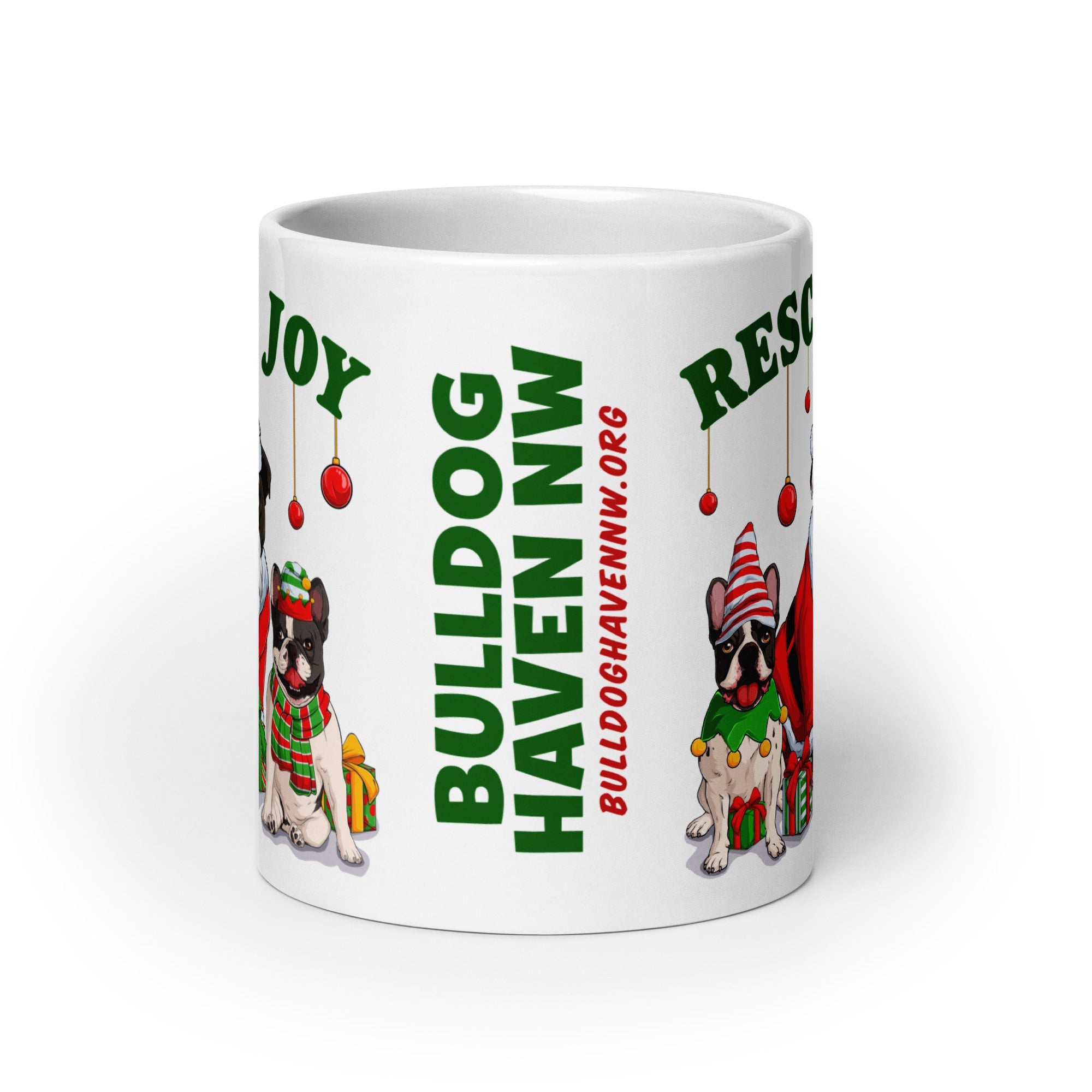 "Rescue Joy" Bulldog Haven NW Christmas Mug