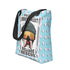 "Snow Bullies" English Bulldog Skier Tote Bag