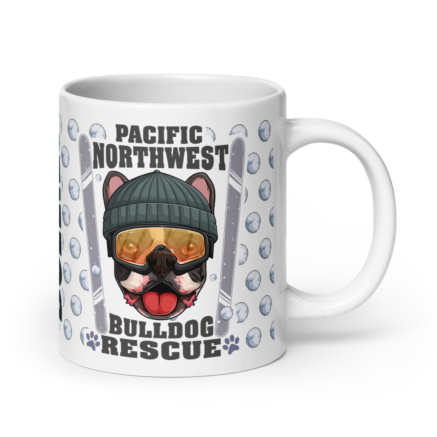 "Snow Bullies" Frenchie Skier Mug