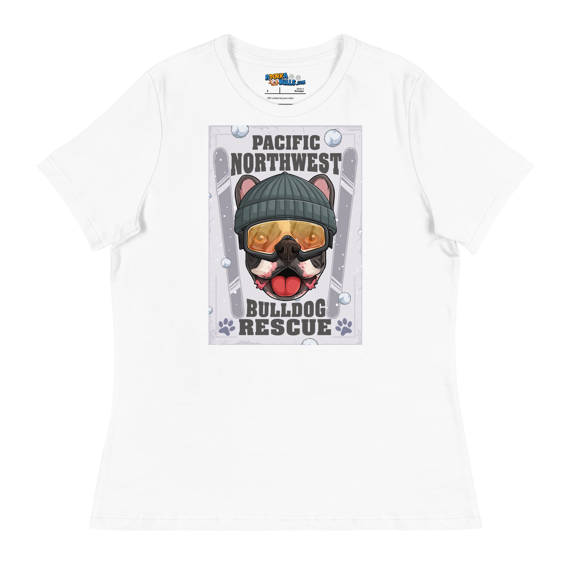 "Snow Bullies" Frenchie Skier Women&